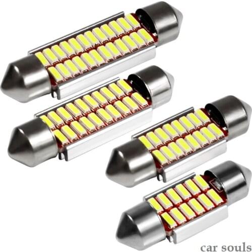 Festoon 31mm 36mm 39mm 42mm LED Bulb C5W C10W Super Bright 4014 SMD Canbus Error Free Auto Interior Lamp Car Styling Light Auto
