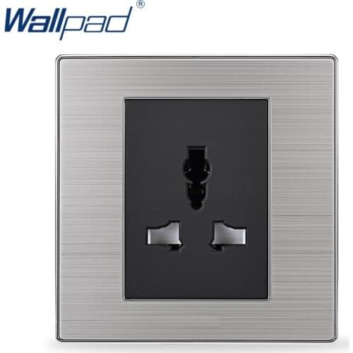 2019 Hot Sale 3 Pin Universal Socket Wallpad Luxury Wall Switches and Socket 10A AC 110~250V