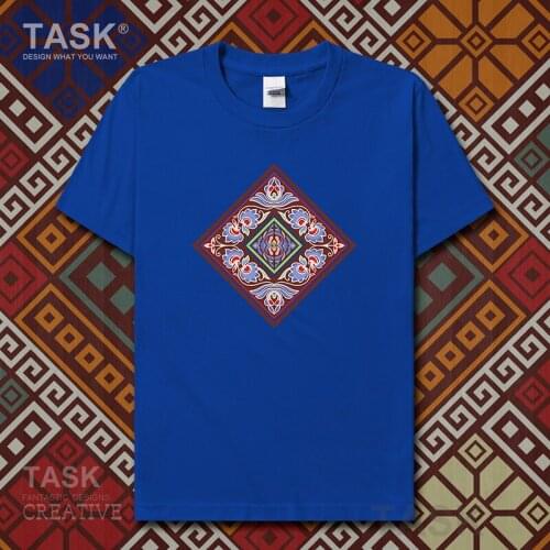 Characteristic national style t-shirt Chinese Ethnic Minorities Gaeml Nationality Pattern Print Short sleeve clothes Fashion 01