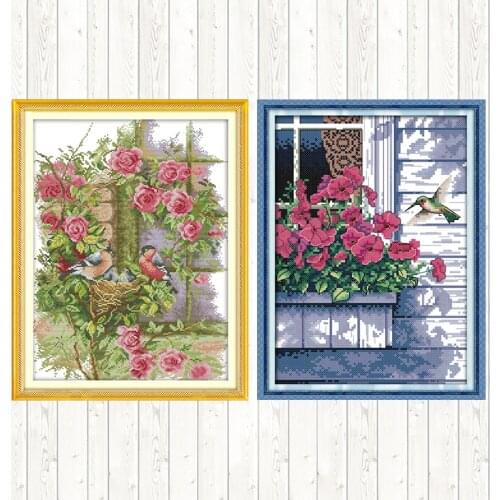 Hummingbird Embroidery Kits DIY Crafts 14ct 11ct Count Print Canvas Cross Stitch Fabric Needlework Patterns Cross Stitch Package