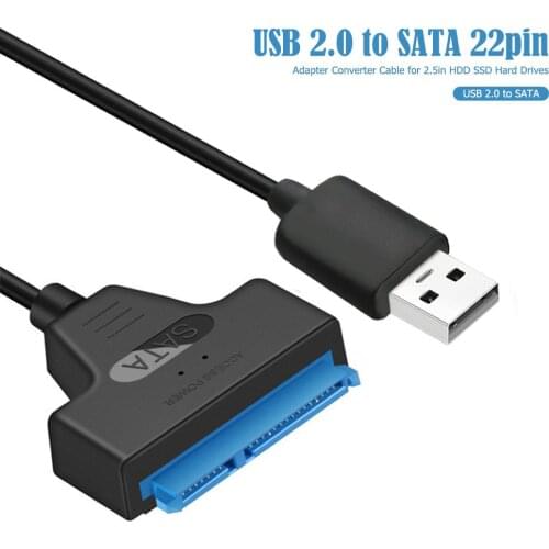 USB 2.0/3.0 to SATA 22pin Cable Adapter Converter SATA 3 USB 3.0 Cable HDD SSD Connect Cord Wire for 2.5 Inch Hard Disk Drives