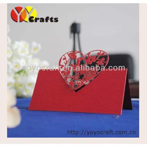 Best sell free logo personalized wedding decorative love bird seat card table name card