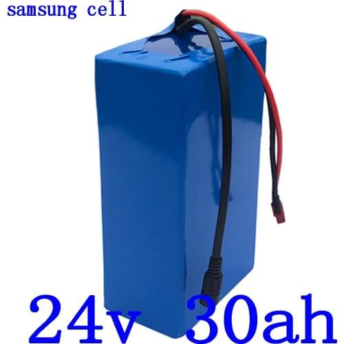 24V 350W 500W 700W lithium battery 24V 30AH Electric Bike battery use samsung cell 24V 30AH electric scooter battery+3A Charger