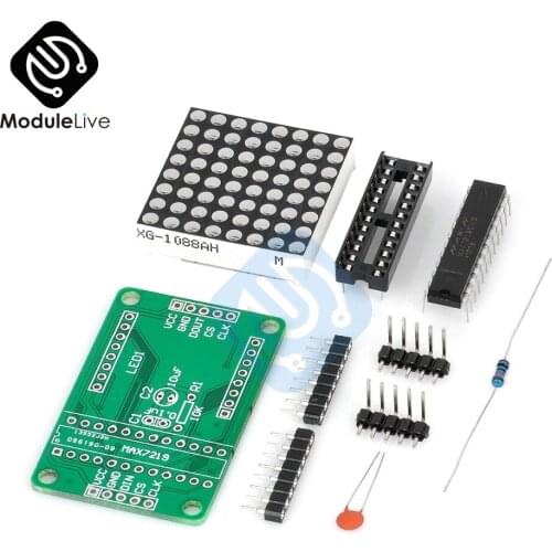 MAX7219 7219 Red LED Dot Matrix 8X8 Module MCU Control Controller Display Drive Driver Board DIY Kit For Arduino Common Cathode