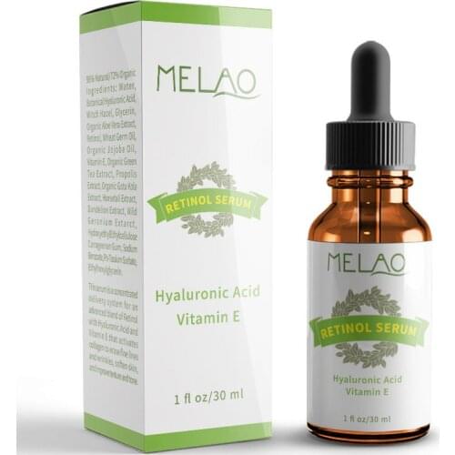 MELAO 2.5% Enhanced Retinol Serum with Hyaluronic Acid & Vitamin E, Organics Anti-Wrinkle 30ML
