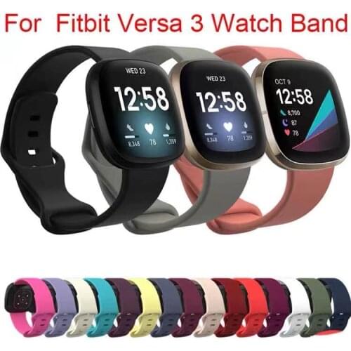 Soft Silicone strap for Fitbit Versa 3/Sense Original replacement strap for Versa 3/Sense Wristband smart watch accessories