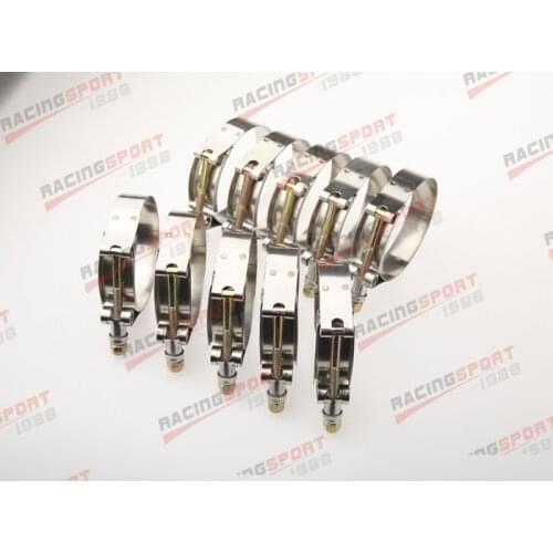 Pack of 10pcs-2.5'' T BOLT CLAMPS Turbo Pipe Hose Coupler Stainless Steel 67-75mm
