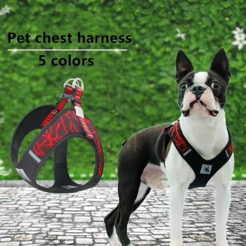 Pet Chest Straps Reflective Nylon Dog Harness Dogs Harness Vest No Pull Mesh Adjustable Safety Training Walking Pet Harnesses
