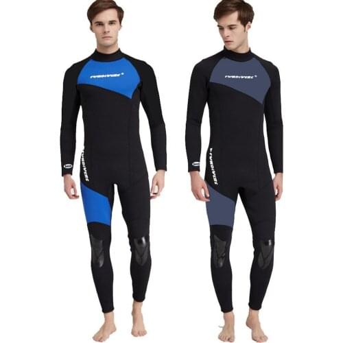 3mm Neoprene Scuba Diving Suits Long Sleeve Keep Warm Back Zip for Water Sports, Snorkeling, Kayaking