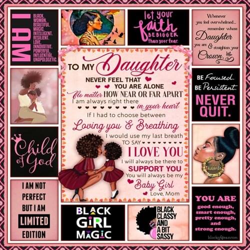 Letter Letters Blankets To My Daughter/Son/Wife Express Love Blanket 3D Print Sherpa Bed Dreamlike Home Textiles Gift Blanket On