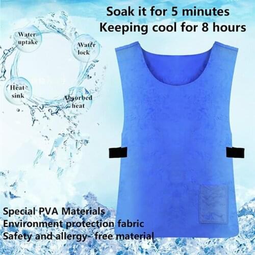Cooling Camping Hiking Vest Fishing Cycling Vest Air Outdoors Equipment Quick Cooling Breathable Vest Summer Cooling Supply