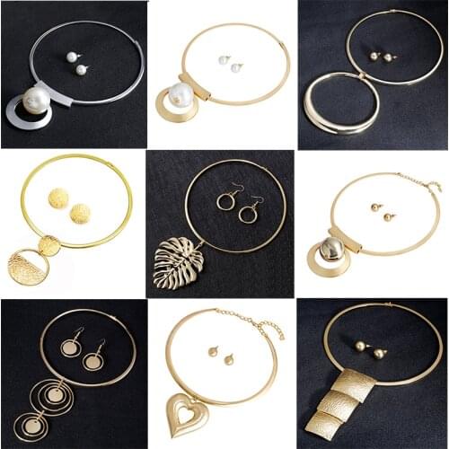 SOHOT Wholesale BOHO Alloy Circle Geometric Heart Round Square Pendant Women Choker Necklace Hyperbole Female Weddingd Jewelry