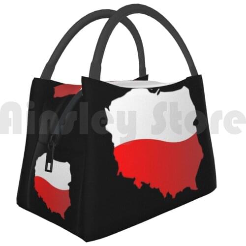 Portable Insulation Bag Poland Flag Map Poland Flag Map