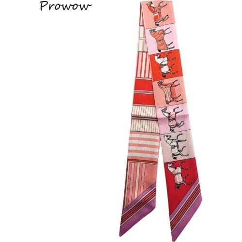 New Horse Printing Bag Scarf Small Silk Scarf For Women Luxury Brand Foulard Women Tie Fashion Head Scarves For Ladies SJ030