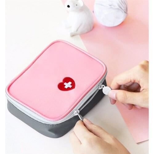 13*10*4cm Cute Mini Portable Safe Medicine Bag First Aid Kit Medical Emergency Kits Organizer Outdoor Household Pill Bag#295258