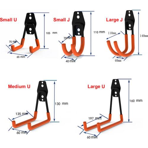 Heavy Duty Metal Hook, Garage Organizer, Bike Hanging Hooks, Wall Bracket, Non-slip Ladder Storage Hook, Garden Tool