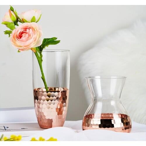 Vases For Flower Home Decor Nordic Transparent Glass Vase Decoration Simple Creative Light Luxury Living Room Hydroponic Flowers