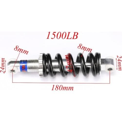 High performance 180mm 1500Lbs Universal Rear Shock Shocker Absorber Suspension For E-Bike ATV Electric Scooter Bike