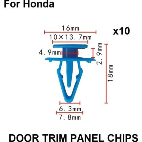 X10 Nylon For Honda Water-resiting buckle / clip DoorTrim Panel Clips New
