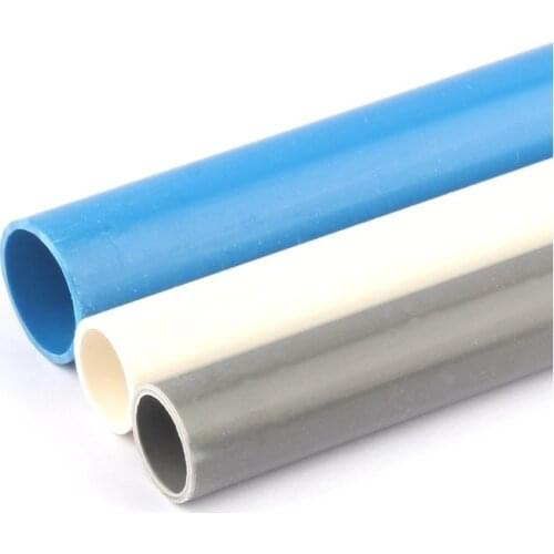 1pc 50cm(19"Length) 3/4" (O.D 25mm*2mm) PVC Water Pipe Aquarium Irrigation Water Tube Blue White Gray Color For Choosing