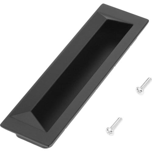 1pc Black Silver PearlGrey 128MM Stealth Door Handle Slotted Drawer cupboard wardrobe hidden door handles sliding door pull