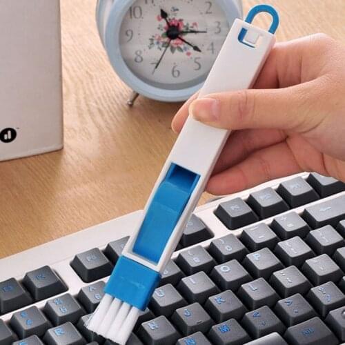 1pc Multipurpose Cleaning Brush Window Door Keyboard Cleaning Brush Cleaner Dustpan 2 In 1 Tool Home Mini Dust Removal Broom