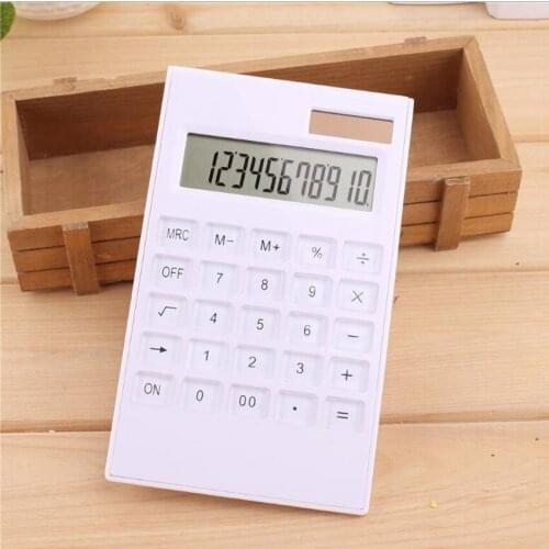 12-Digit dual-power calculator, solar calculator, crystal button office financial calculator, exam-specific calculator