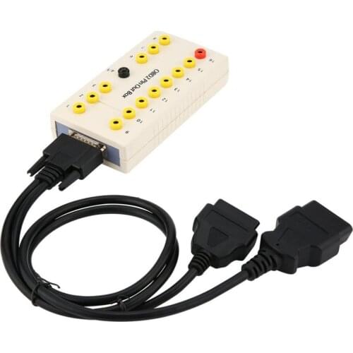 16 Pin OBD Breakout Box CAN Data Link Diagnostic Tool Car Protocol Detectors OBD2 Line Signal Testers