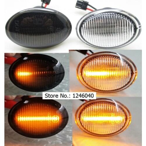 2PCS Led Dynamic Side Marker Turn Signal RepeaterLight For Fiat 500 Ford KA Lancia Lybra Ypsilon Maserati GranCabrio Granturismo