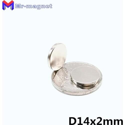 200pcs Dia 14mm x 2mm Small Thin Disc Magnets N35 Craft Reborn Fridge Diy Magnetic Materials 14*2