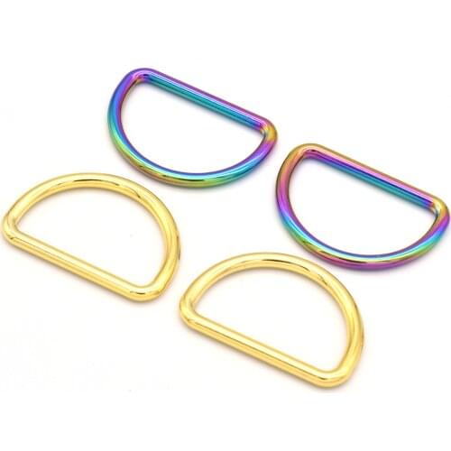 40mm Gold D ring Buckle Slide Adjustable Loop Belt Purse Handbag Loop Dog Collar Clasp Jewelry Keychain Leather Craft Webbing