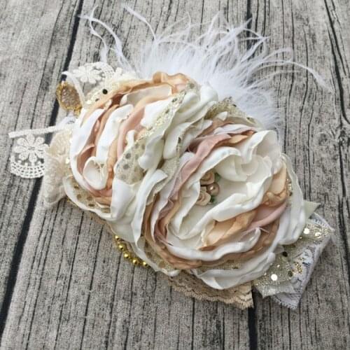 Free Shipping Flower Girl Headband Bow Kids Hair Accessories Photo Prop