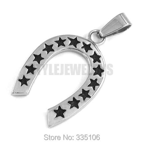 Free shipping! U-Shaped Horseshoe Pendant Stainless Steel Jewelry Fashion Motor Biker Pendant SWP0271