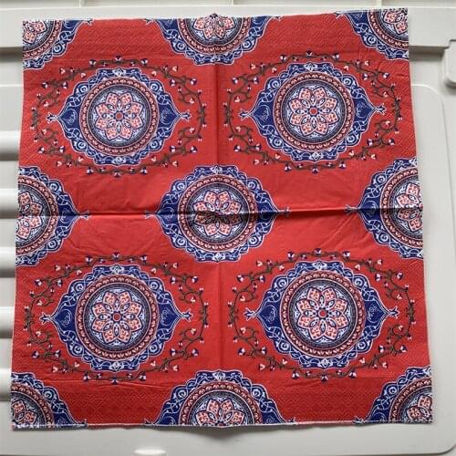 Decoupage paper napkins tissue vintage towel mysterious pattern striped moon star birthday wedding party home beautiful decor 20