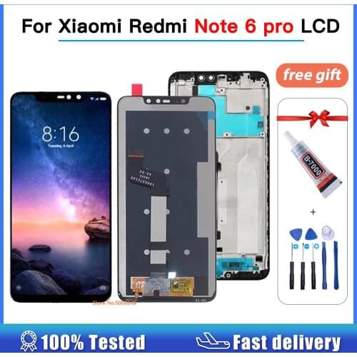 6.26" High quality display For Xiaomi Redmi Note 6 pro LCD Display Touch Screen Assembly Digitizer For Redmi note 6pro LCD