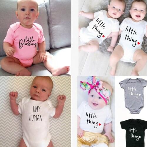 Newborn Bodysuits Funny Letters Print White Onesie Short Sleeves Baby Boy Girl Bodysuits Tiny Casual Summer Pajama I Love Daddy