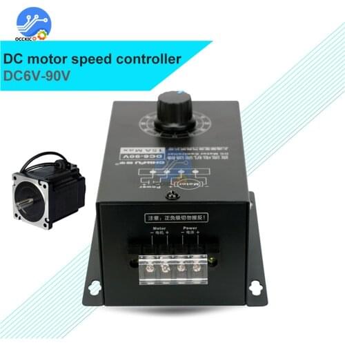 DC 6-90V PWM DC Motor Speed Controller Regulator PLC 15A Governor Volt Display