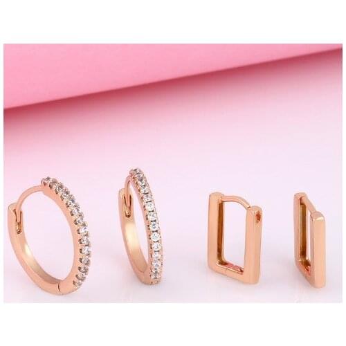 Cone multicolor Brass micro pave cz zircon cubic zirconia drop Hoop Earrings copper gold plated crystal studs ugh4