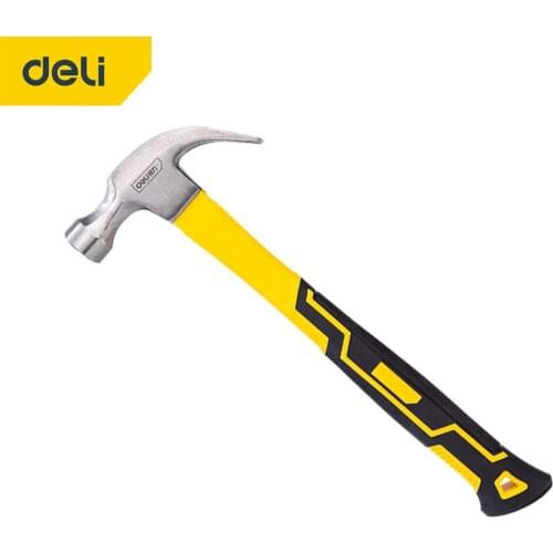 DELI Claw Hammer High Carbon Steel Hammer Woodworking Nail Hammer Tool Multifunctional Steel Hammer Household Hand Tool