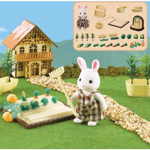 1:12 Forest Animal Family Simulation Miniature Furniture Set 10 Styles Bathroom Kitchen Living Room Bedroom & Rabbits Girls Toys