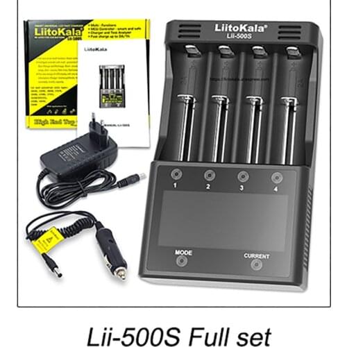 LiitoKala Lii500s lithium battery Charger for 18650 26650 21700 18350 AA AAA 3.7V/3.2V/1.2V/ lithium NiMH battery