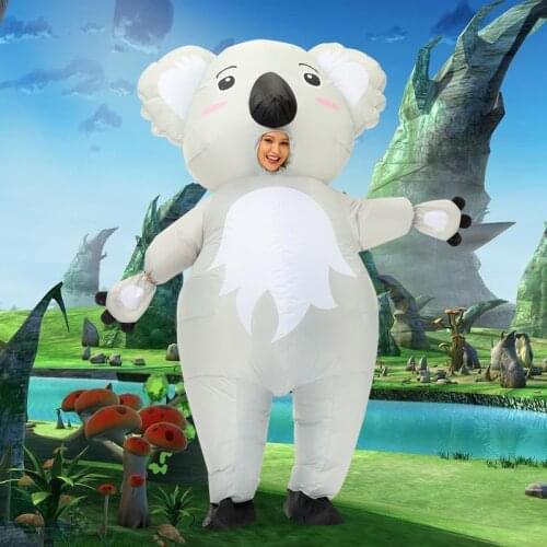 2021 New Style Children Party Costumes Full Body Koala Inflatable Custume for Adults Anime Blow Up Dresses Cute Birthday Gift