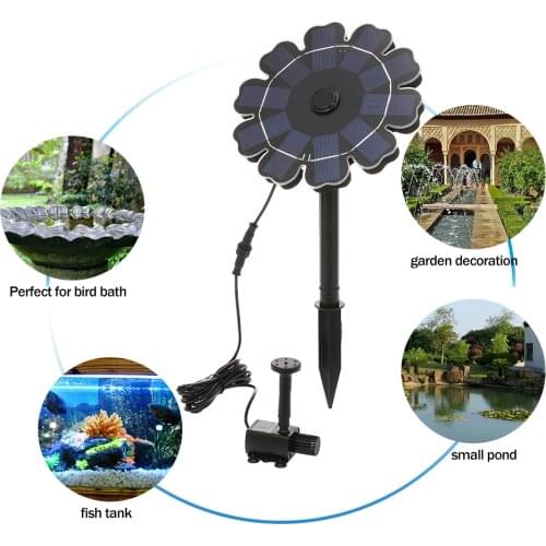 New Floating Solar Fountain Garden Water Fountain Pool Pond Decoration Solar Panel Powered Fountain Water Pump Garden Decoration