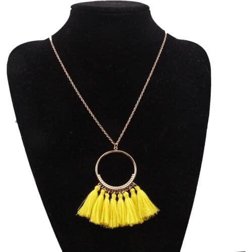 Fashion Tassels Pendant Necklace Woman Ornaments Accessories Long Chain Bohemia Gold Necklace Female Accessories