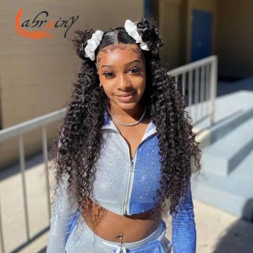 13x6 HD Lace Frontal Kinky Curly Human Hair Wigs 13x4 Lace Front Deep Wave Pre Plucked Nature Hairline With Baby Hair For Women