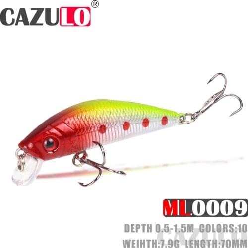Floating Minnow Fishing Lure Accesorios Isca Artificial Weight 7.9g 70mm Bait 0.5-1.5m Wobblers De Pesca Blackfish Tackle Leurre