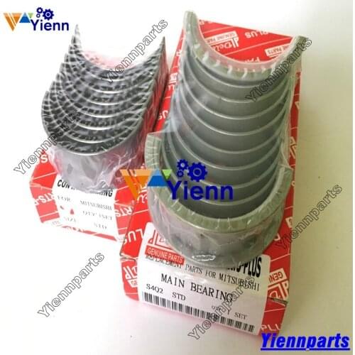 FOR Mitsubishi S3Q S3Q2 Crankshaft Main Bearing Connecting Rod Bearing Excavator Diesel Engine Spare Parts STD/0.25/0.5