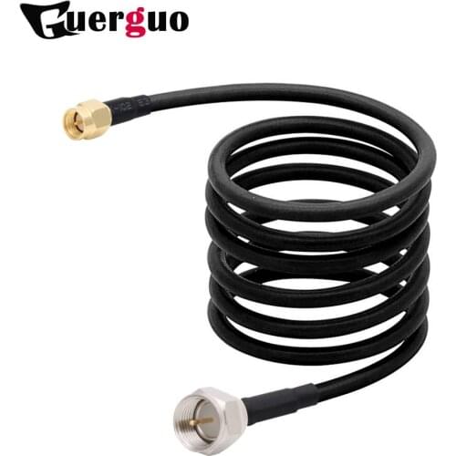 F Male to SMA Male Plug RG58 PIgtail 50ohm Coaxial Cable F Plug TV Antenna Adapter RF Coaxial Extension Cord RF Pigtail Jumper