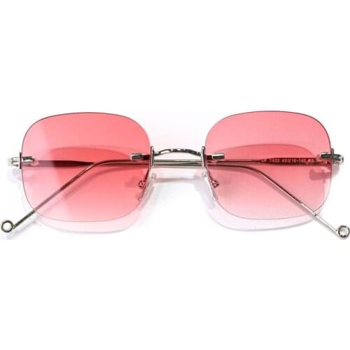 Retro Rimless Shades Sunglasses Luxury Designer Oversize Women Men Sun Glasses Fashion Eyeglasses Vintage Oculos Retro Gafas