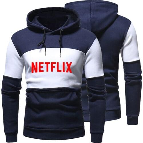 Autumn Winter Print Hoodies Mens Casual Fashion Sweatshirts Pullover Hoodie Hip Hop Patchwork Streetwear Male Clothes